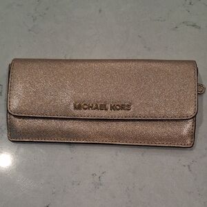 Nwot Michael Kors Metallic Gold Wallet